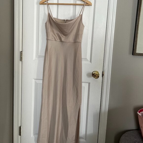 BHLDN Cali Satin Charmeuse Midi Dress - Picture 4 of 6